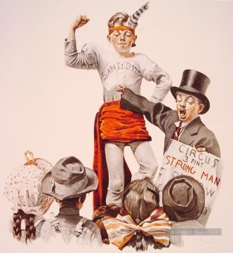 El ladrador de circo 1916 Norman Rockwell Pinturas al óleo